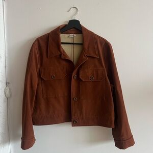faux suede brown jacket